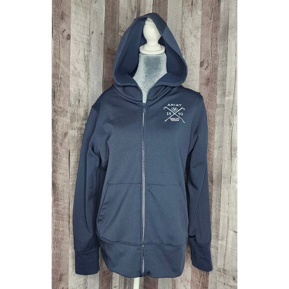 ARIAT Milton Full Zip HOODIE Navy Blue Cold Series Women's size XL GIFT - Picture 1 of 7